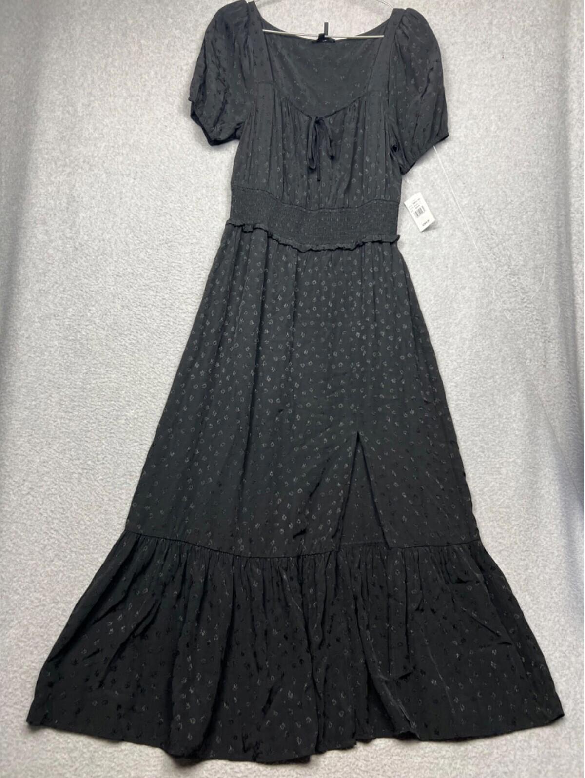 Paige Women's Floral Midi Dress Size M Square Neck Prairie Cottagecore Peasant